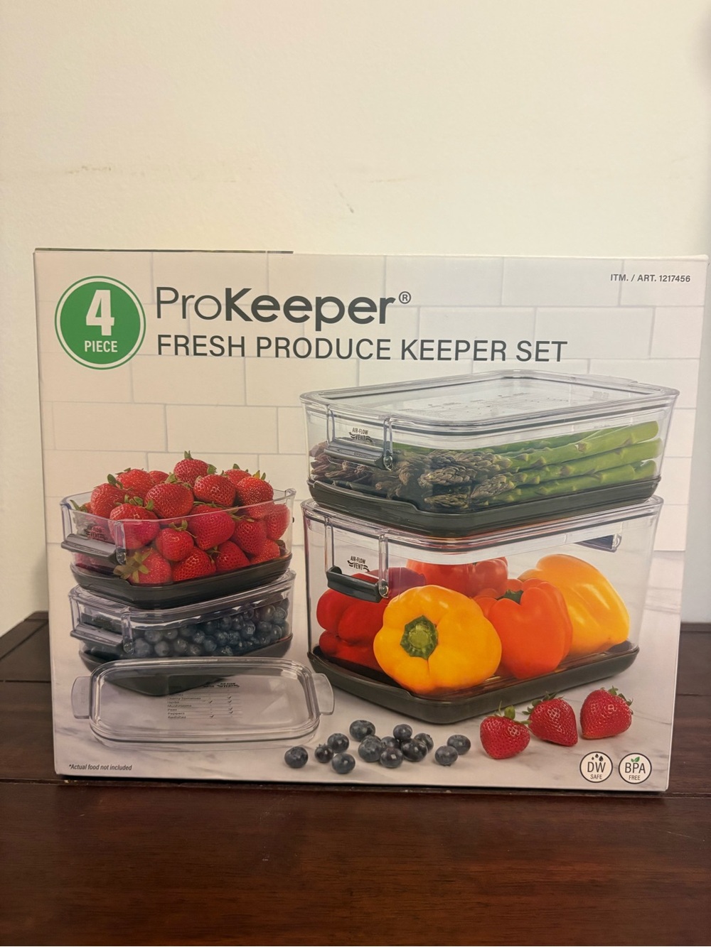 Fresh Produce Keeper Set - Clear with Black Bases (4 Piece)